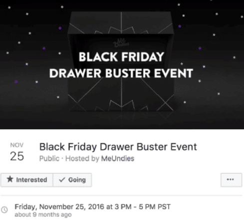 facebook event for black friday