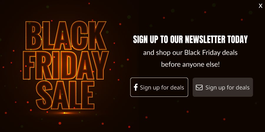 Black friday before event popups