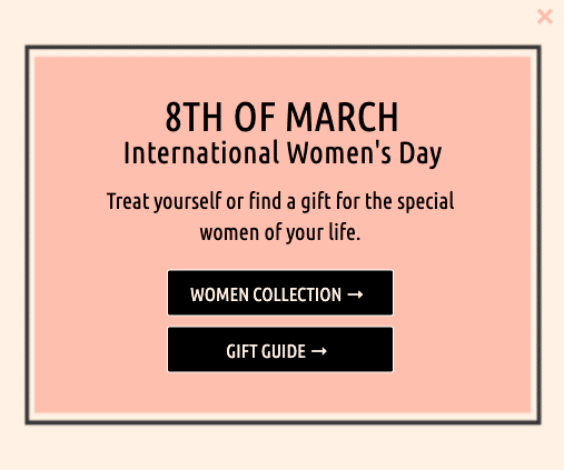 Pop-up Ideas for Women’s Day